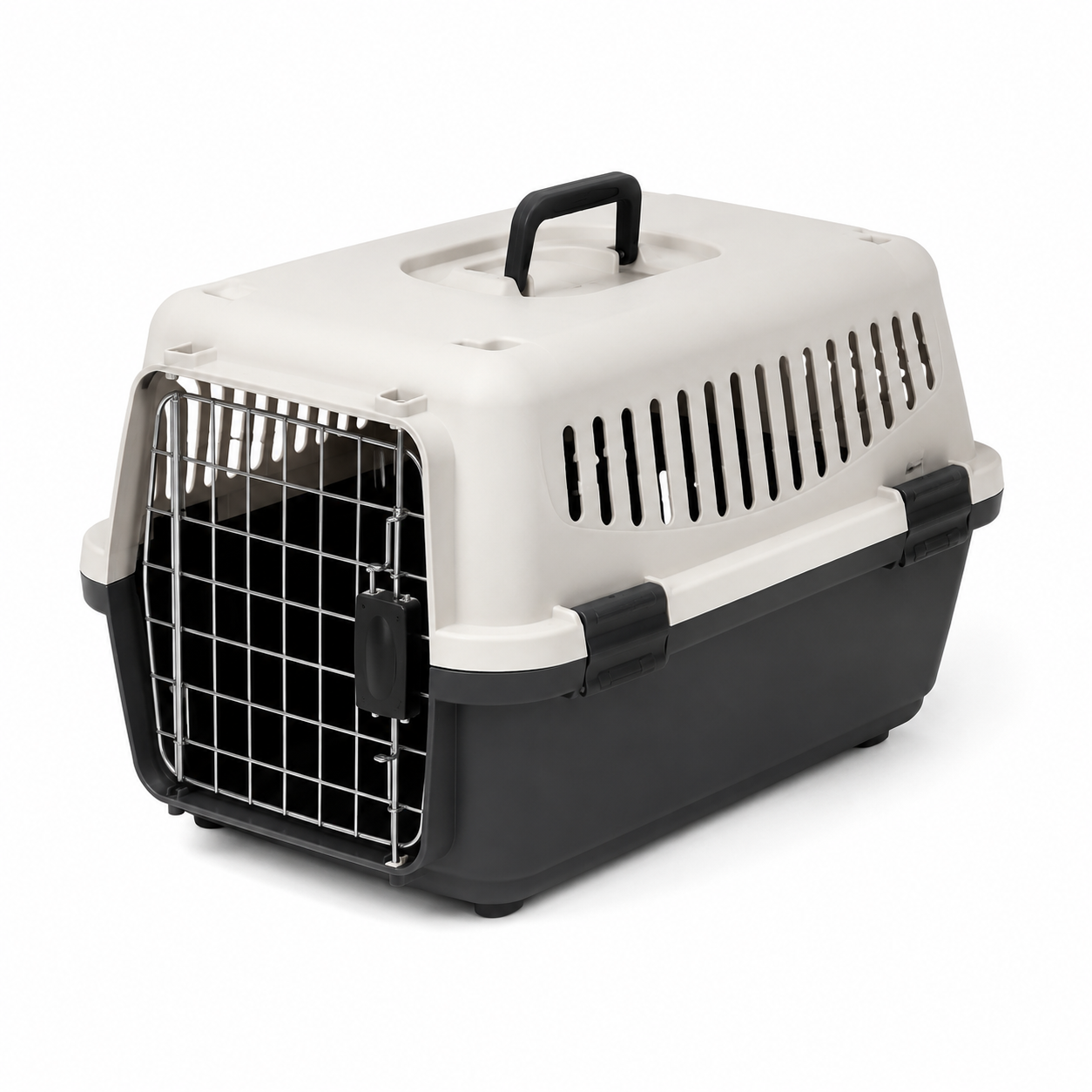 Hard-Sided Pet Carrier with Metal Gate – Carrier for Cats & Small Pets