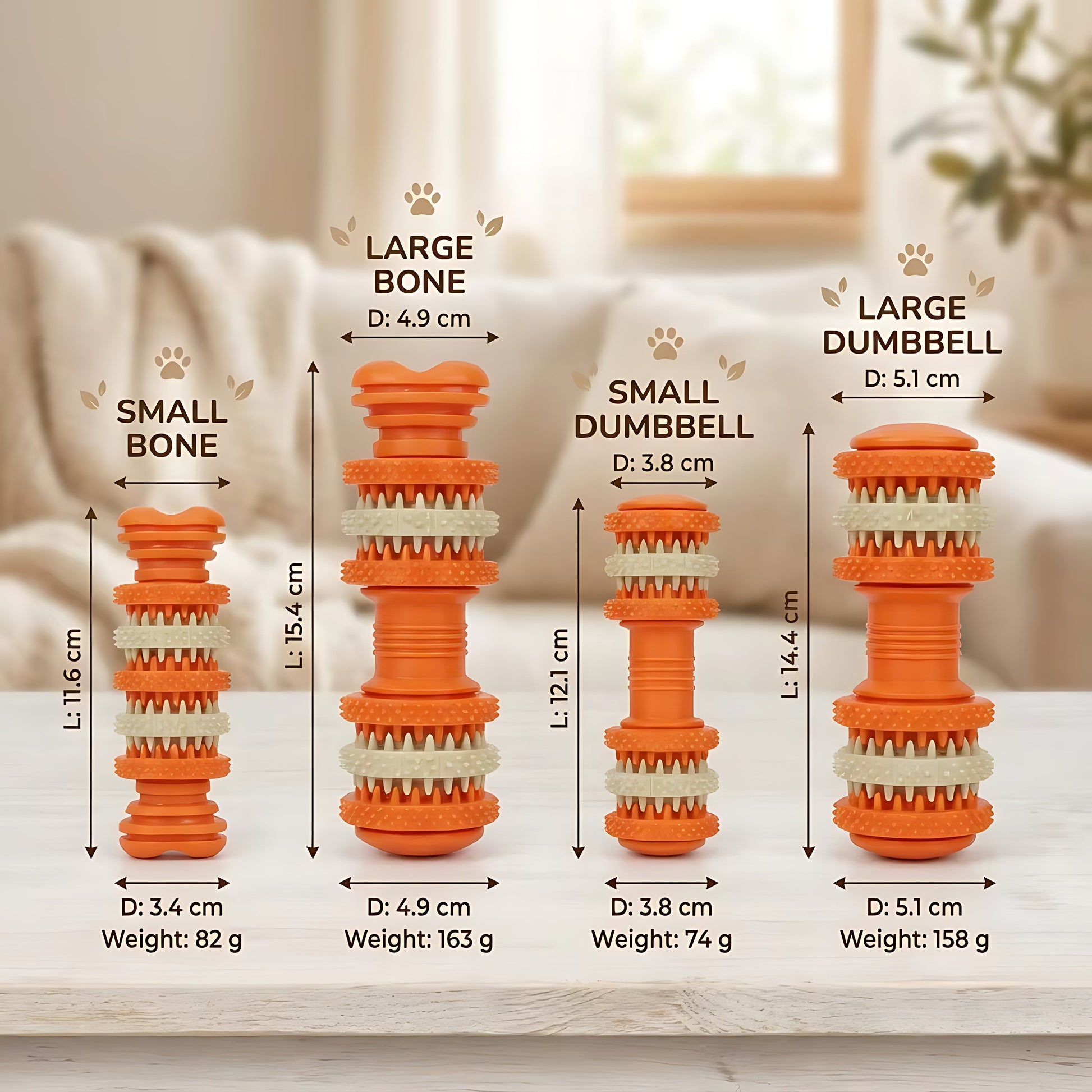 Heavy Duty Chew Toy with Treat Dispenser – Ideal for Small & Medium Dogs