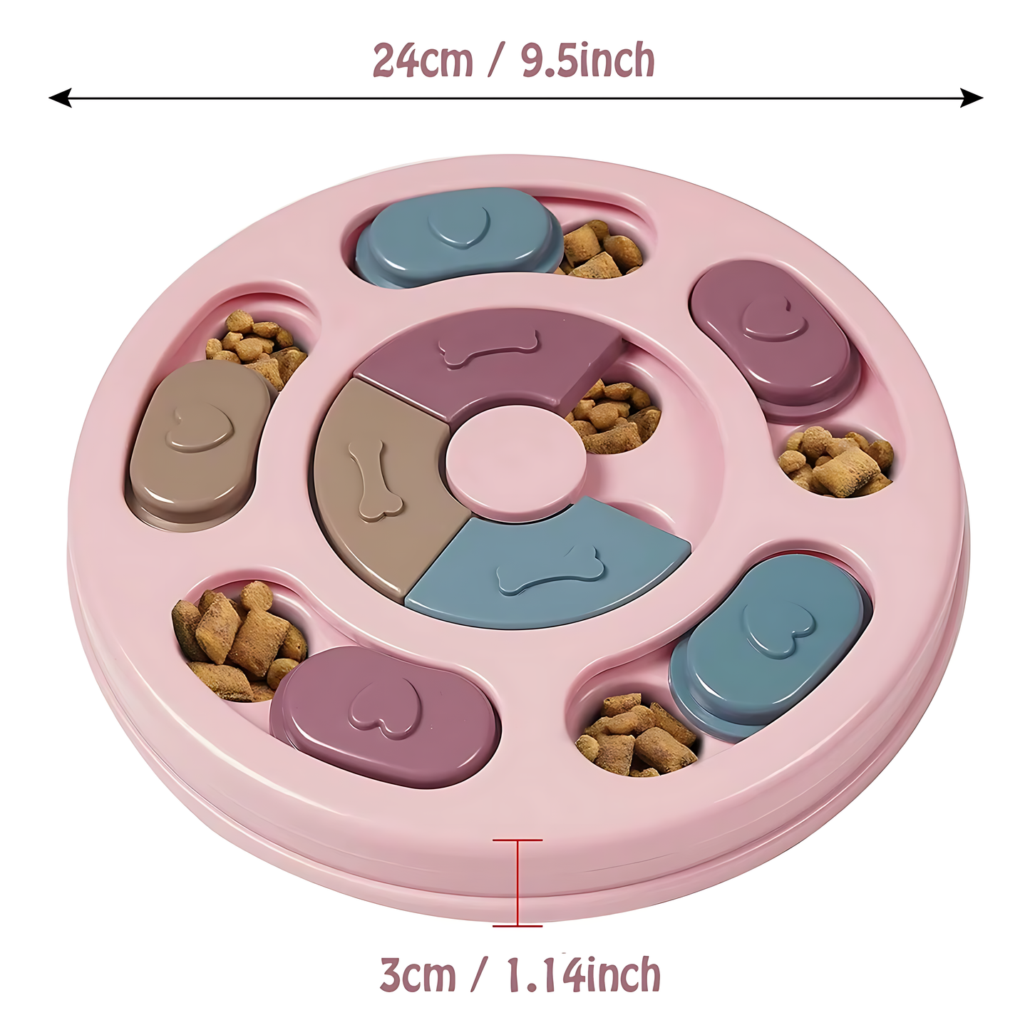 Slow Feeder Dog Puzzle Bowl – Interactive Feeding Toy for Dogs