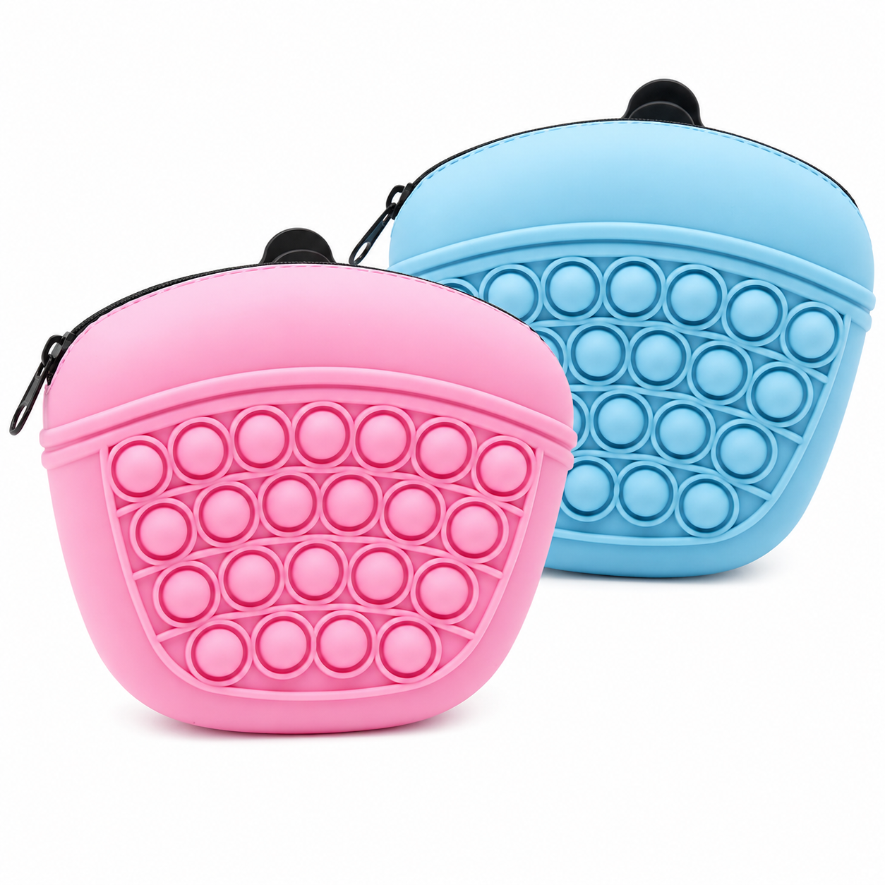 Silicone Dog Treat Pouch – Treat Bag with Waist Clip & Zipper Closure