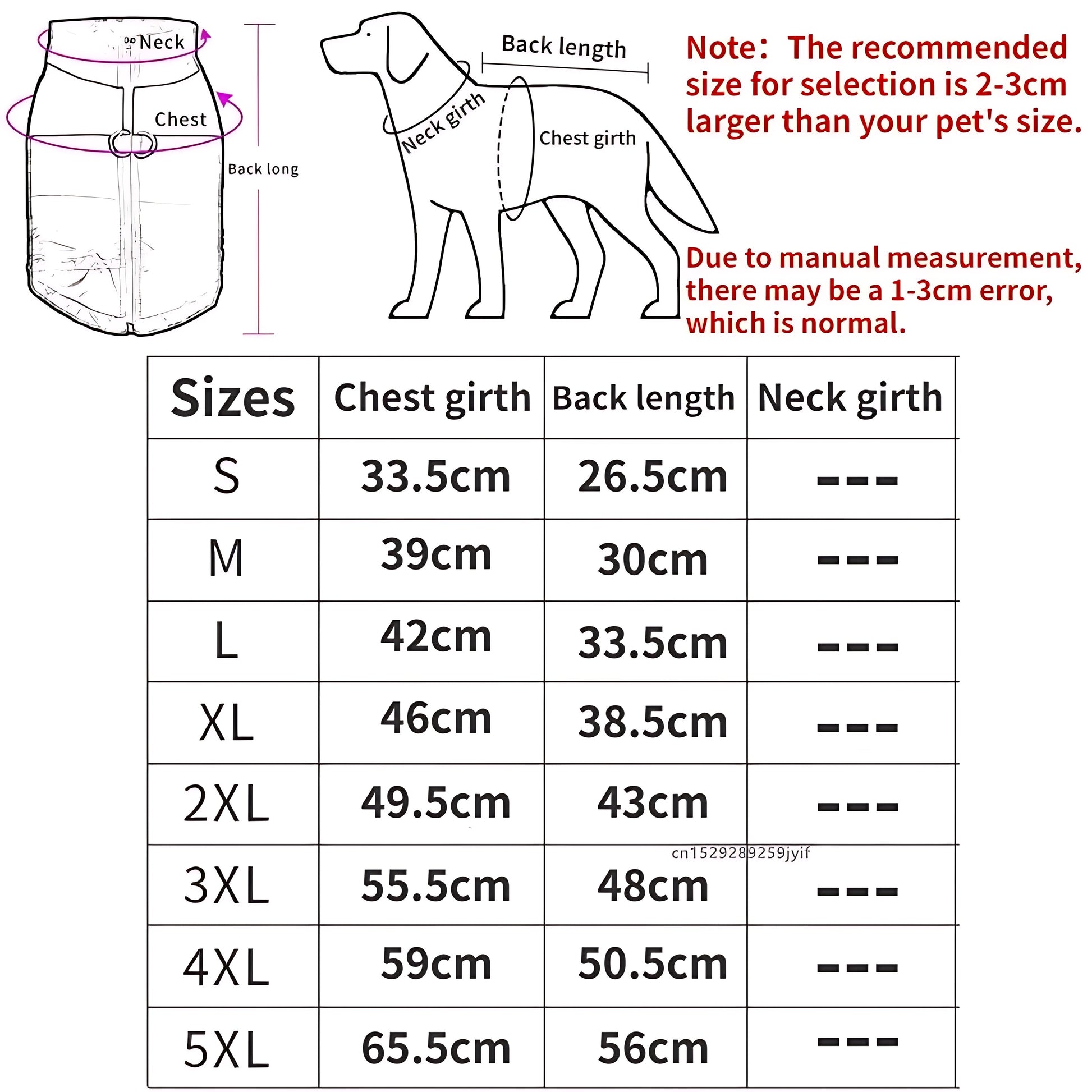 Waterproof Dog Winter Jacket – Warm Padded Coat with Zipper